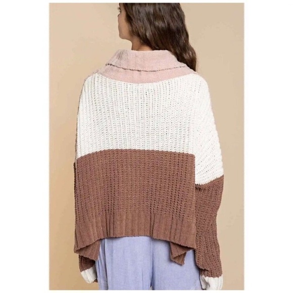 POL Canyon Rose Color Block Oversized Chenille Sweater Size Large - Picture 10 of 16